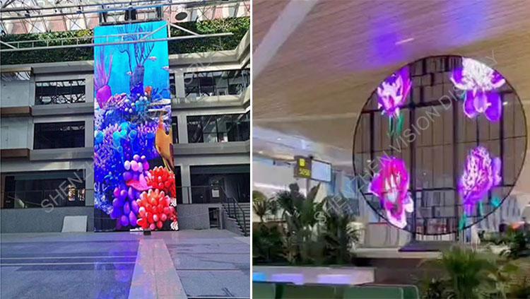 Transparent advertising led display